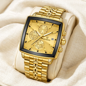 Alternative view of BINBOND Luxury Brand Men's Quartz Wristwatch Stainless Steel Waterproof Luminous Date Man Clock Square Business Watches For Men